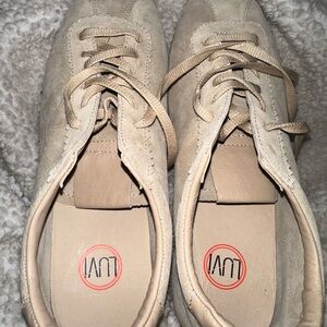 LUVI Tan Suede Sneakers new